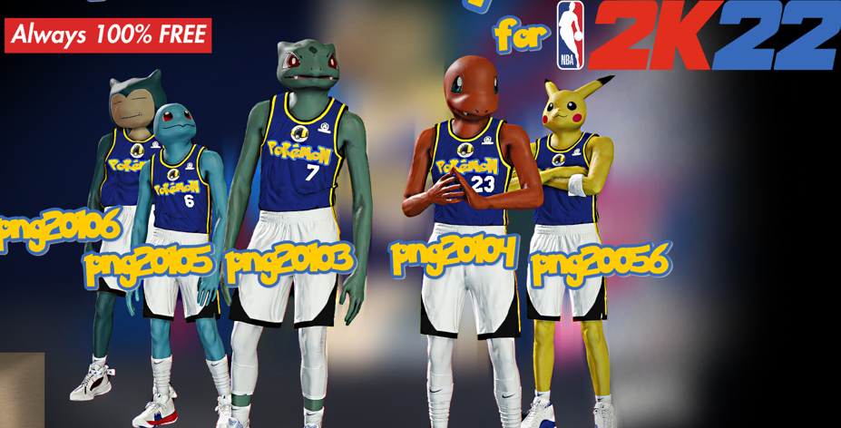 NBA2K22 精灵宝可梦战队系列面补合集-长游分享网