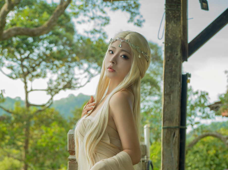yuuhui玉汇cos埃尔夫伍德绿+麦当劳的女服务员写真-长游分享网
