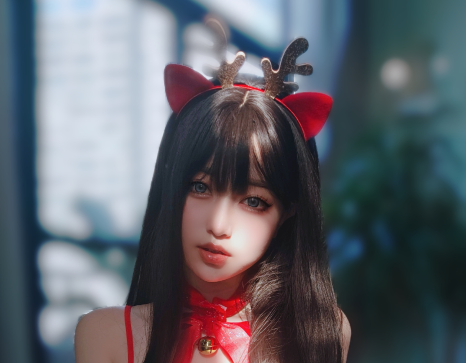 女主K cos圣诞麋鹿+魔女的日常写真+视频-长游分享网
